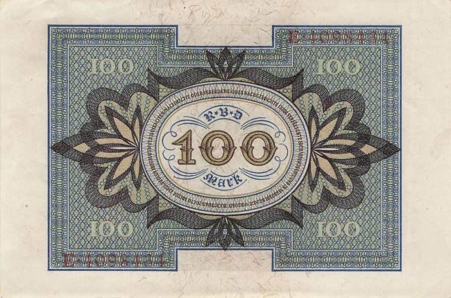 100 Mark 1920 ro.67a B/E